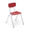 Virco 3000 Series 16" Classroom Chair, 3rd - 4th Grade with Nylon Glides - Red Seat 3016 - alternate 1